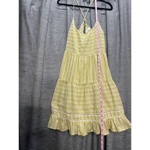 L Love‎ Striped Tiered Dress Sleeveless Casual Summer Mini Dress Size M